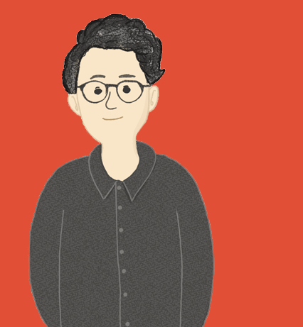 山本手を振るイラスト